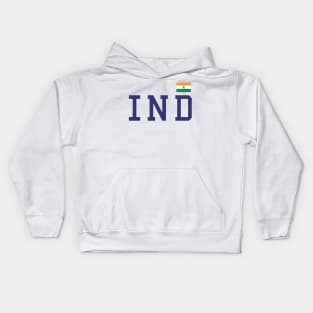 IND India Flag in Tricolor Desi Indian Patriotic Design Kids Hoodie